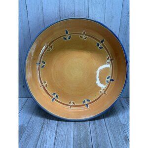 Vintage Block Basics Canyon Serving Bowl Orange 12'' Ceramic Large Round